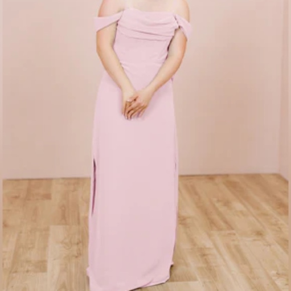 Revelry, London Convertible Chiffon Dress, Baby Pink